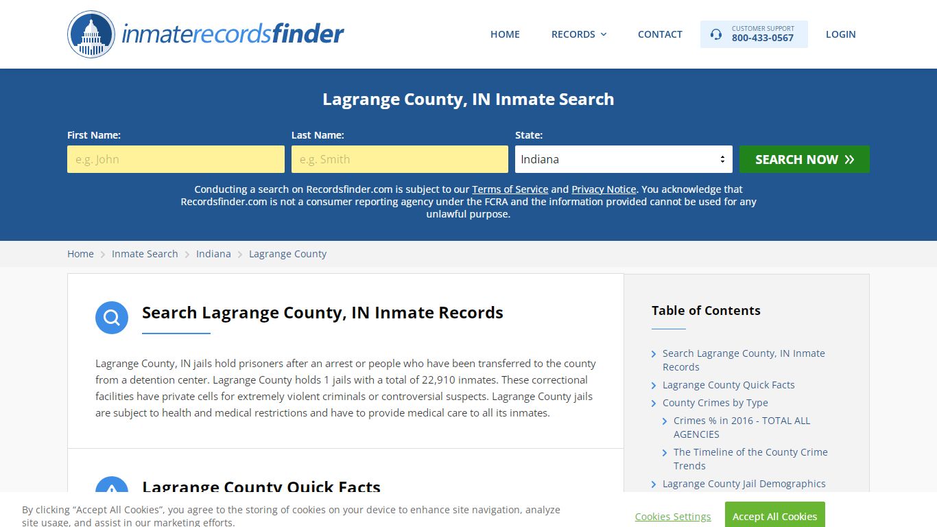 Lagrange County, IN Inmate Lookup & Jail Records Online